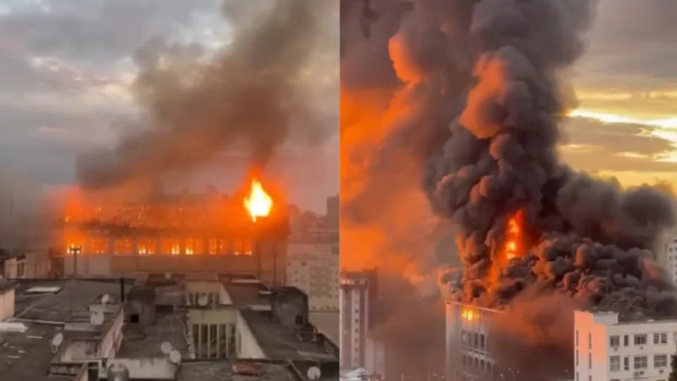 Incêndio atinge colégio centenário no centro de Santa Maria