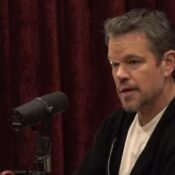 Ator Matt Daemon, durante participação no podcast Joe Rogan Experience