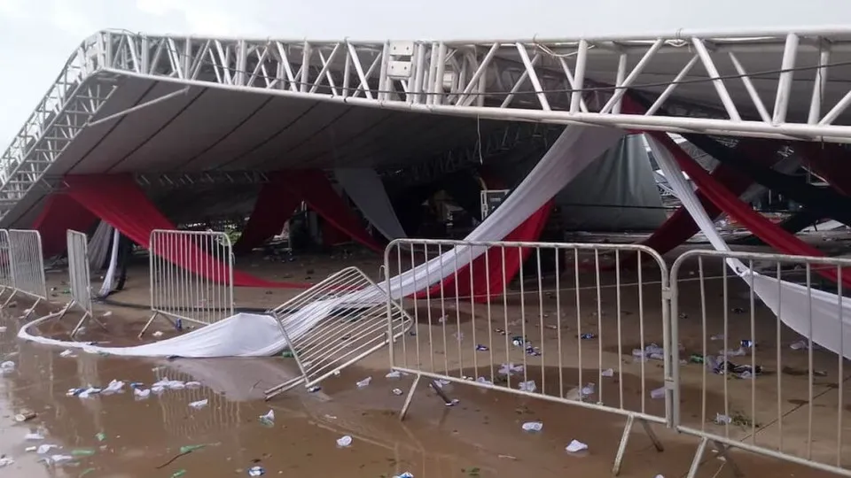 SP: Uma pessoa morre e 40 se ferem em queda de estrutura durante festa