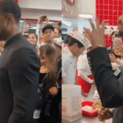 Michael B. Jordan comemora Oscar em rede de fast food