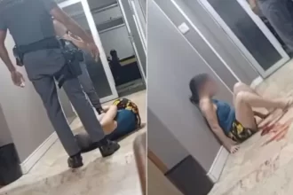 PM é filmado dando chutes em rosto de mulher em SP; vídeo
