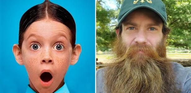 Bug Hall (atualmente, à direita) é conhecido pelo papel de Alfafa (à esquerda) em