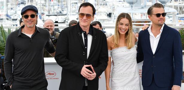 Brad Pitt, Quentin Tarantino, Margot Robbie e Leonardo DiCaprio promovem "Era uma vez em Hollywood", no Festival de Cannes