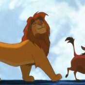 Cena da música "Hakuna Matata" no filme "O Rei Leão" (1994)