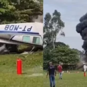 Duas pessoas morrem em queda de avião de pequeno porte no interior de São Paulo