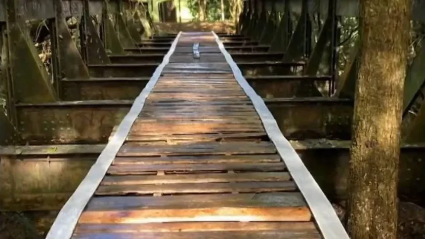 Ponte ferroviária histórica desaparece em Prados (MG) e é achada a 180 km
