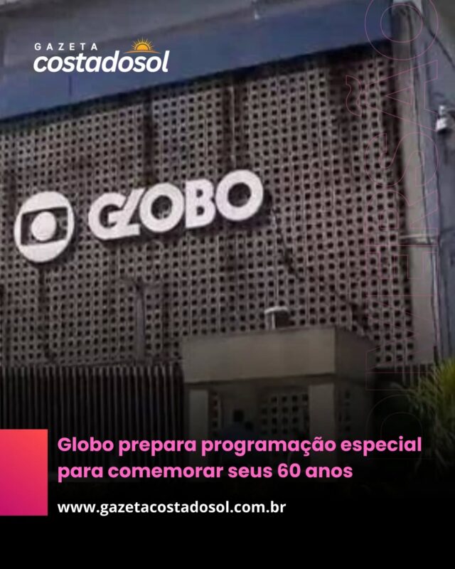 A Rede Globo está preparando uma comemoração grandiosa para marcar seus 60 anos de existência. A emissora anunciou que exibirá uma programação especial de 60 horas contínuas, recheada de momentos históricos, reexibição de cenas marcantes e conteúdos inéditos produzidos exclusivamente para a ocasião.

Acesse nosso Portal 👇
💻 www.gazetacostadosol.com.br 

#tvgobo #comemoraçāo #televisão #riodejaneiro